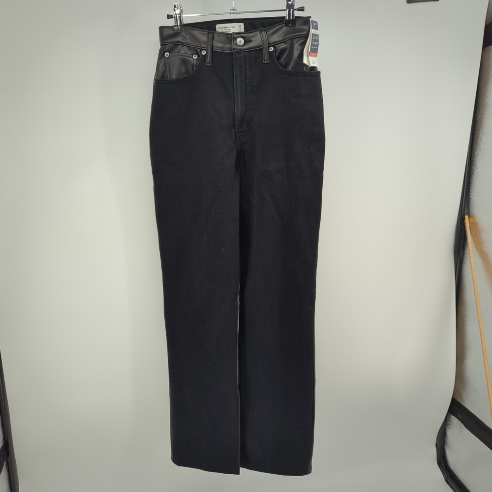 Abercrombie & Fitch Jeans Womens 26/2R 90s Straight Ultra High Rise Curve Love - Picture 2 of 14